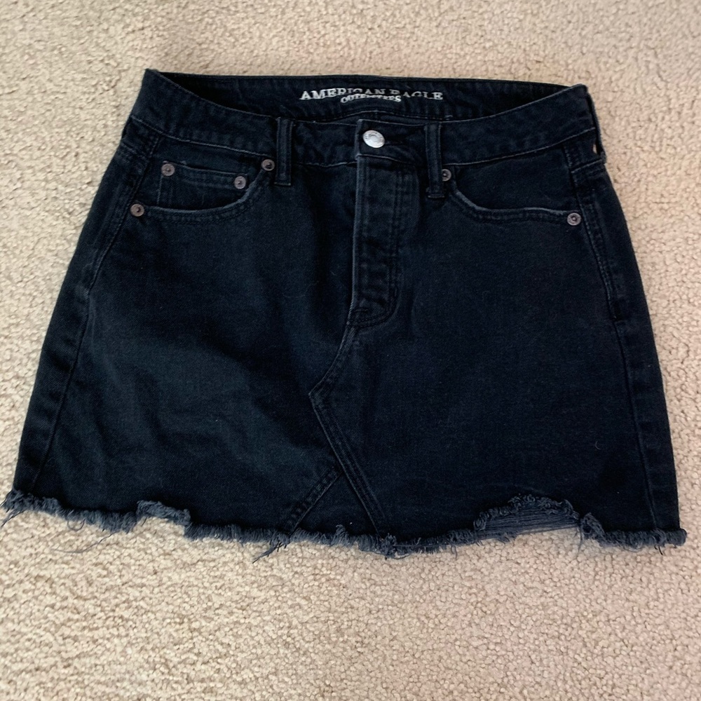 Black jean skirt